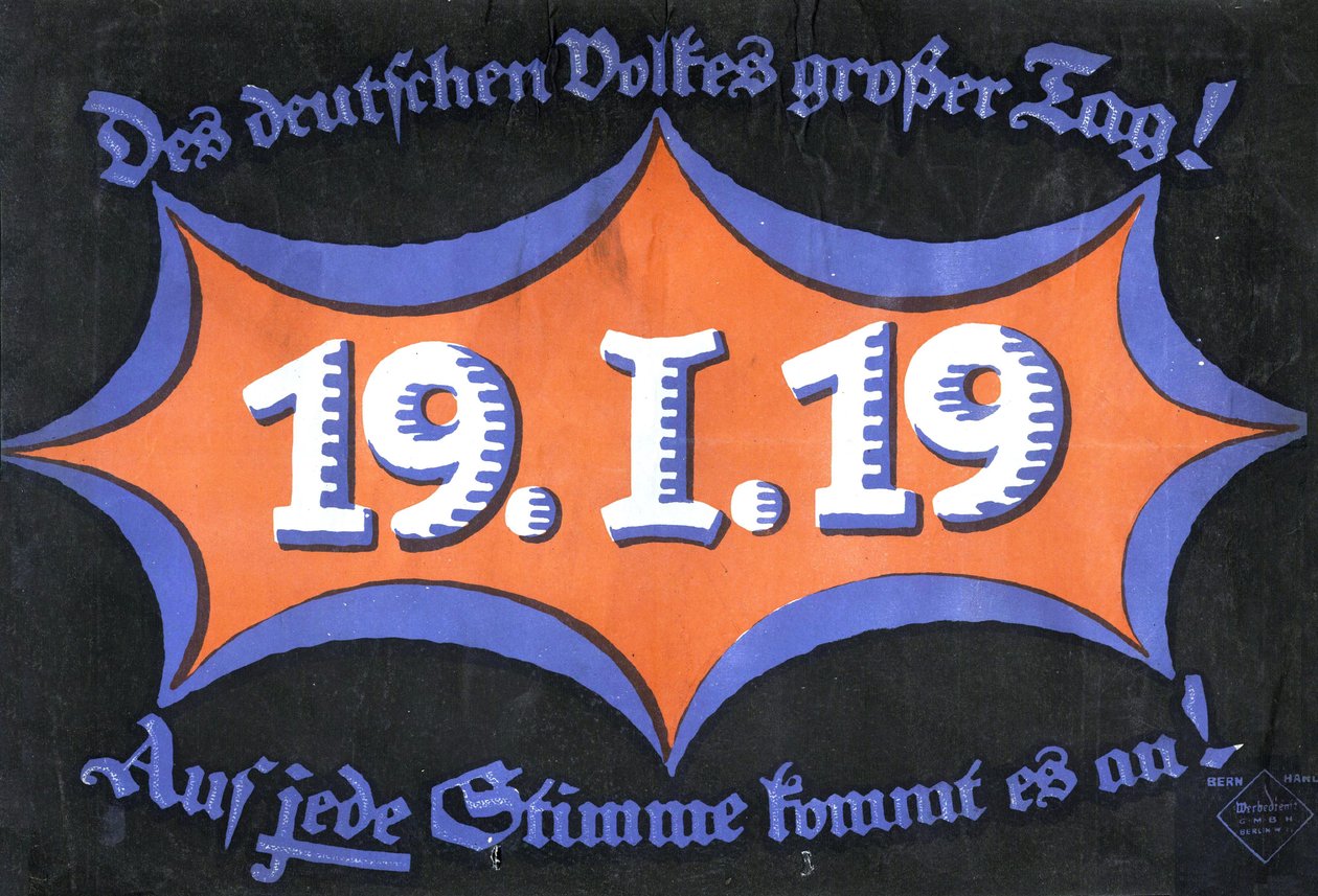 1919. január 19. német szövetségi választás, 1919. alkotó: Unbekannt
