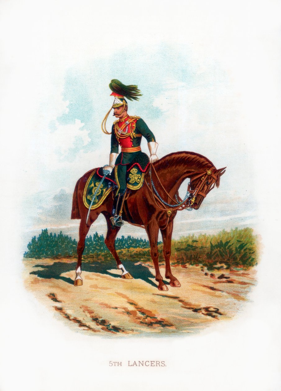 5th Lancers, 1889 alkotó: Unbekannt