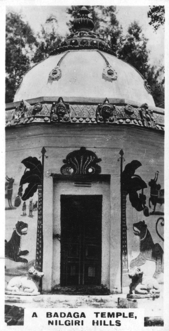 Badaga templom, Nilgiri Hills, India, 1925 alkotó: Unbekannt