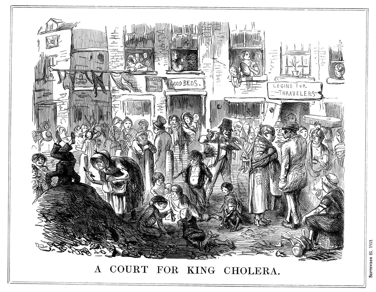 A kolera király udvara, 1852 alkotó: Unbekannt