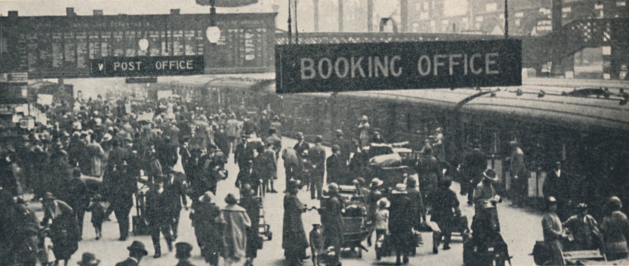 Ünnepi jelenet a Liverpool Street állomáson, 1926 alkotó: Unbekannt