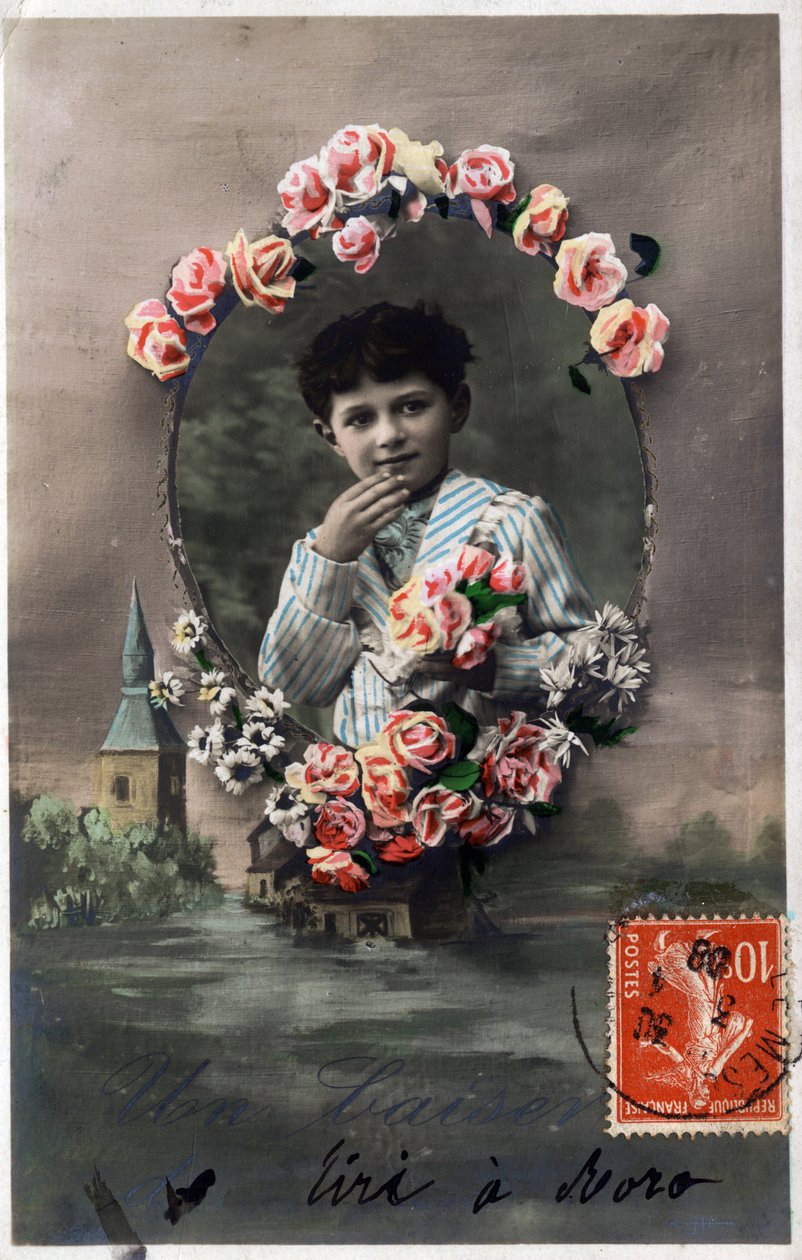 Egy csók – Képeslap 1908-ban alkotó: Unbekannt