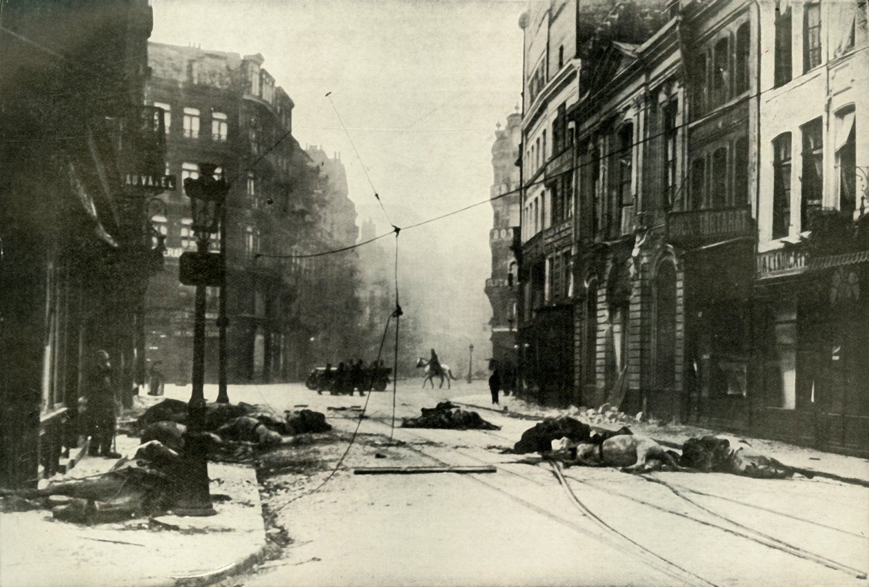 Egy utca Lille-ben, 1919. alkotó: Unbekannt