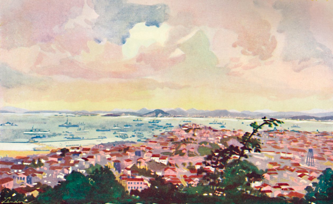 Kilátás Rióra és az öbölre, 1914. alkotó: Unbekannt