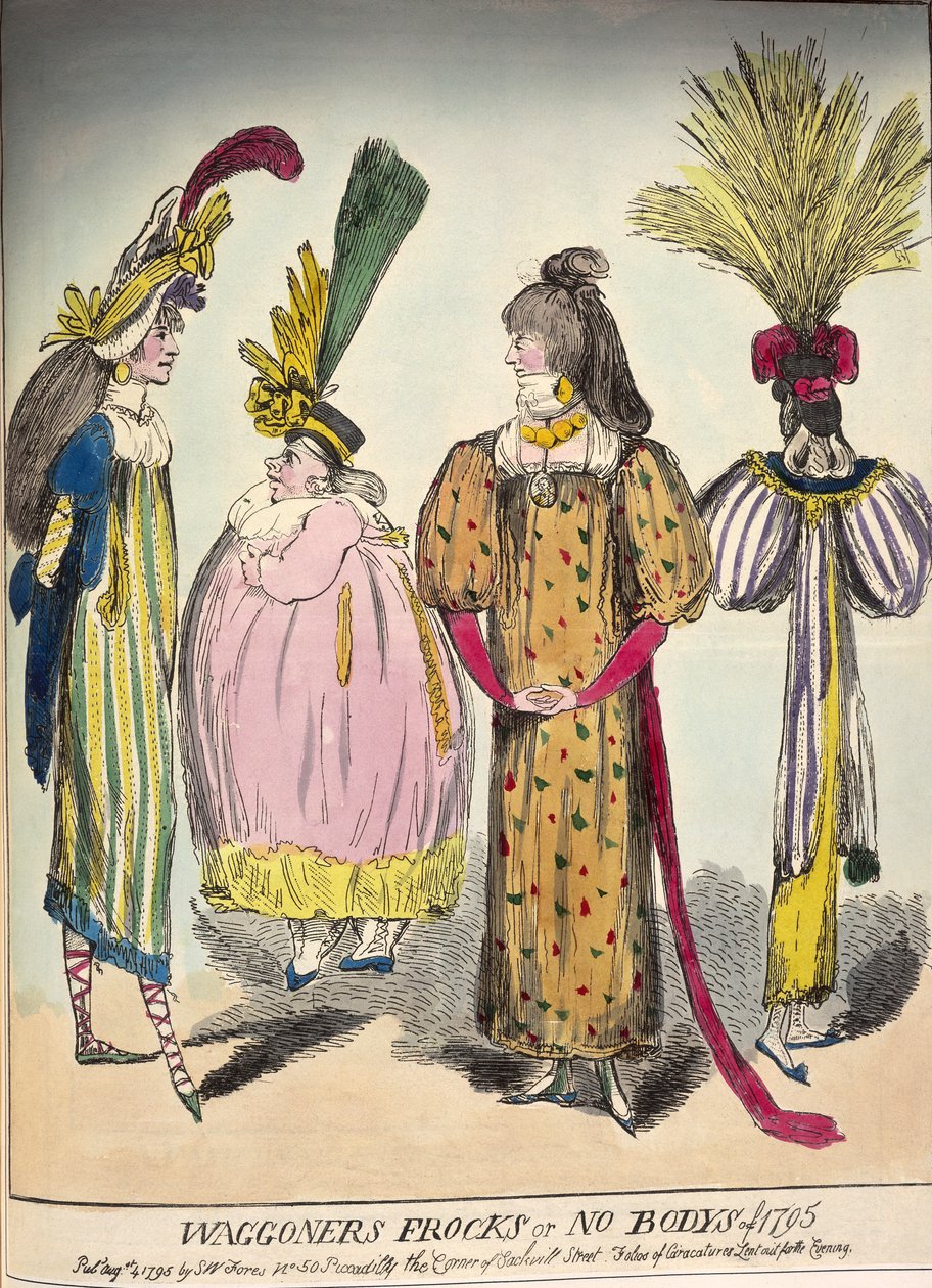 A 18. század végi divat karikatúrája, 1795 alkotó: Unbekannt