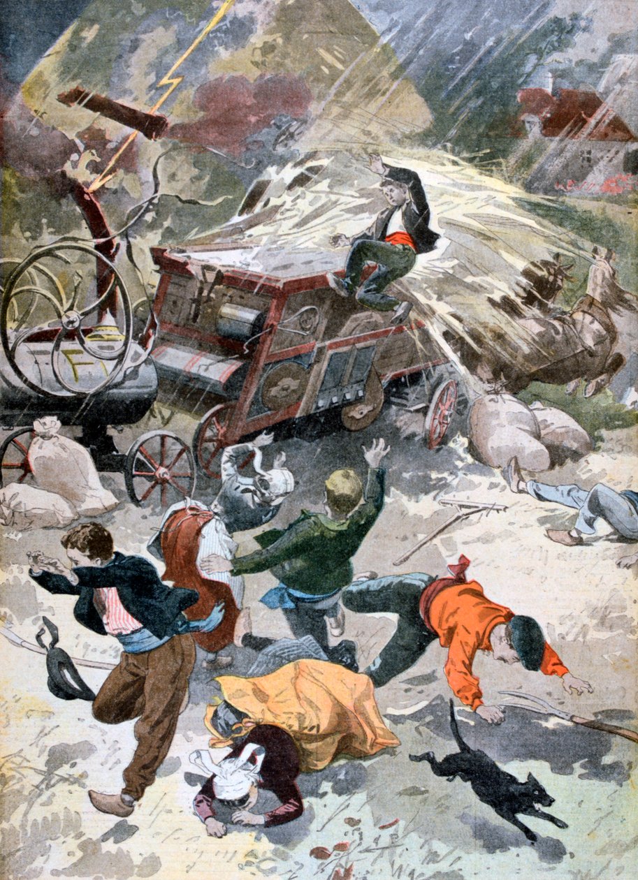 Villámcsapásos mezőgazdasági gép, 1902 alkotó: Unbekannt