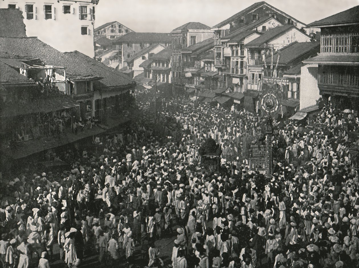 Egy nagyszerű bennszülött körmenet, Bombay, India, 1895. alkotó: Unbekannt