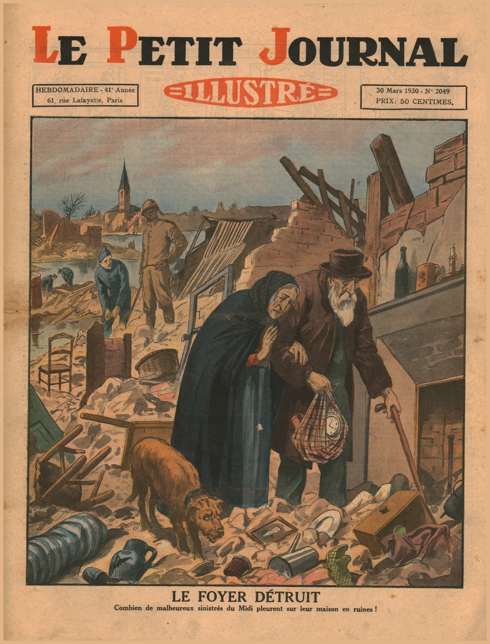 Egy lerombolt ház, 1930. alkotó: Unbekannt