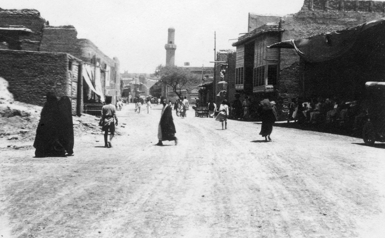 Egy utca Bagdadban, Mezopotámia, I. világháború, 1918 alkotó: Unbekannt