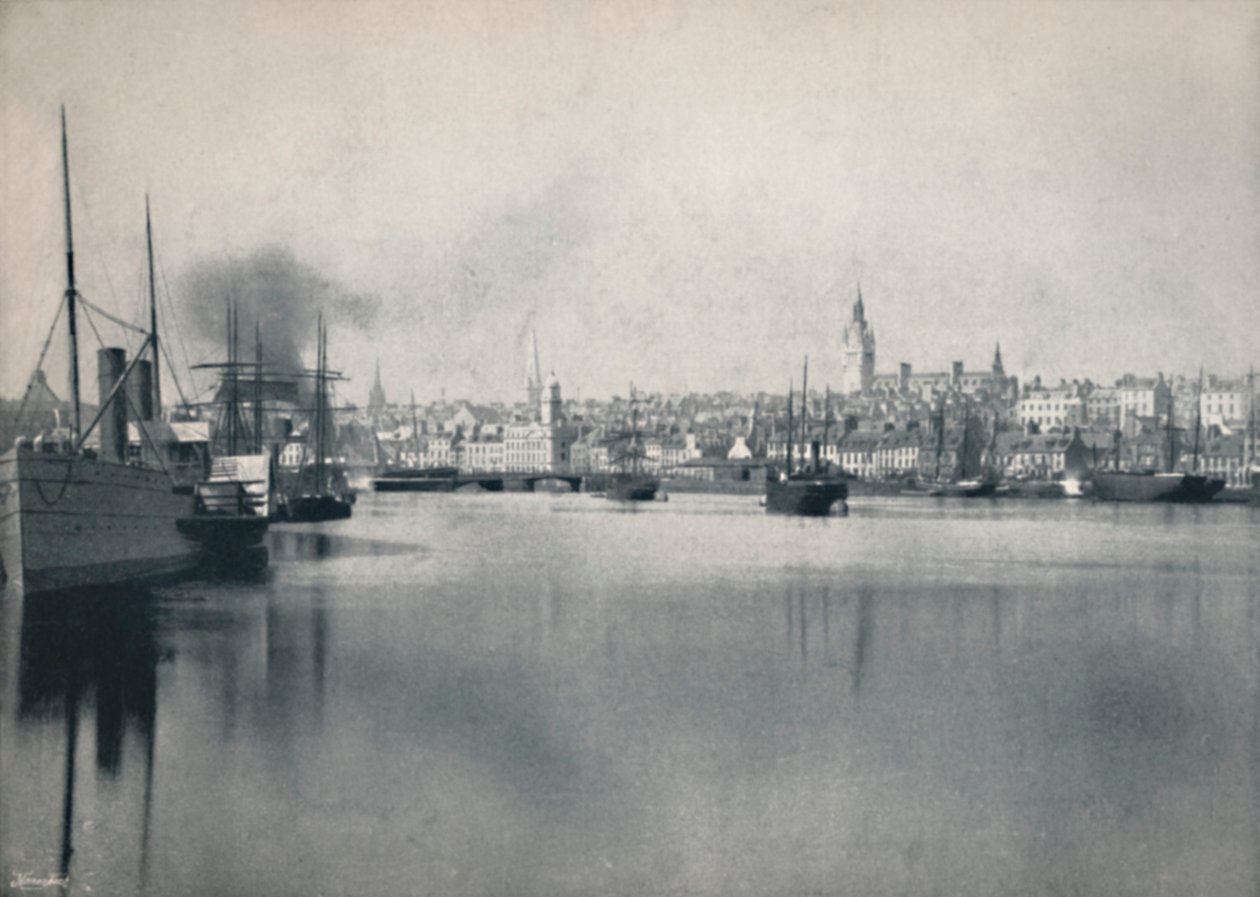 Aberdeen – Általános kilátás a folyóról, 1895 alkotó: Unbekannt