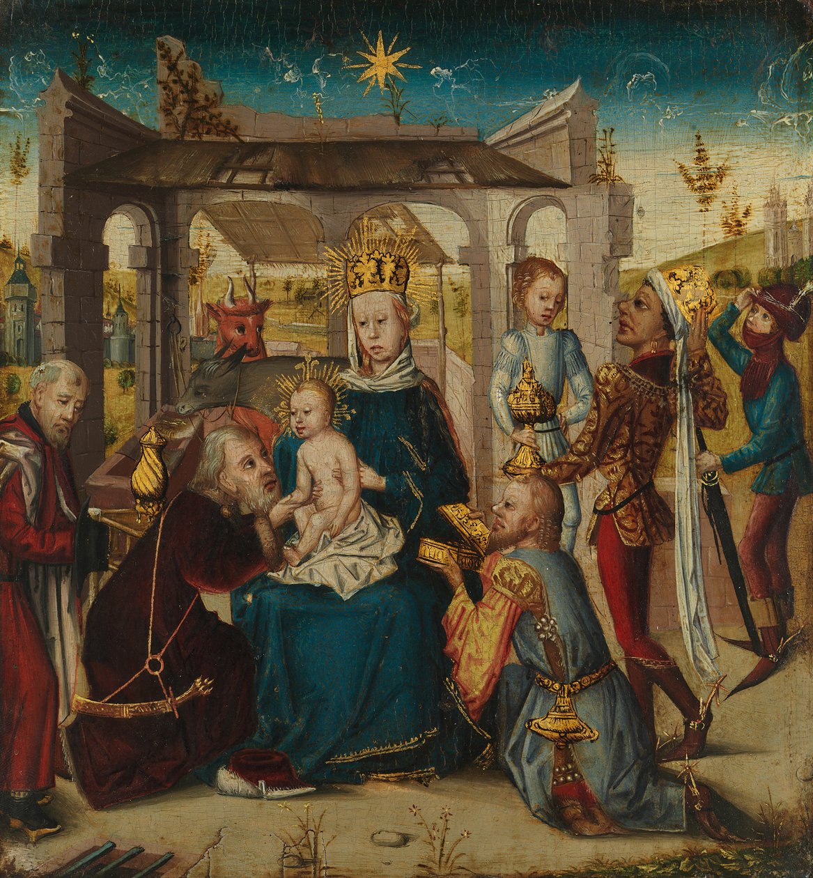 A mágusok imádása, kb. 1470-90. alkotó: Unbekannt