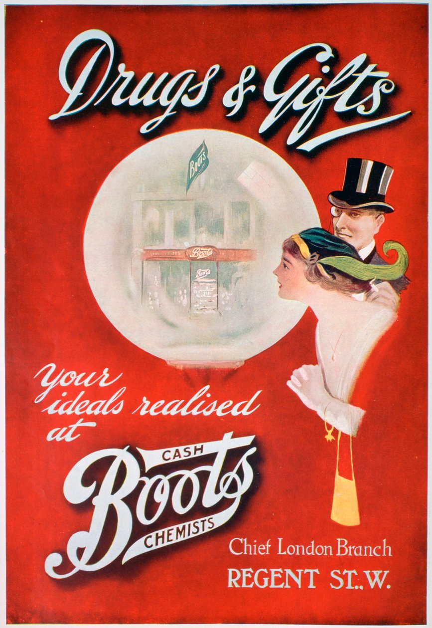 A Boots the Chemists hirdetése, 1913 alkotó: Unbekannt