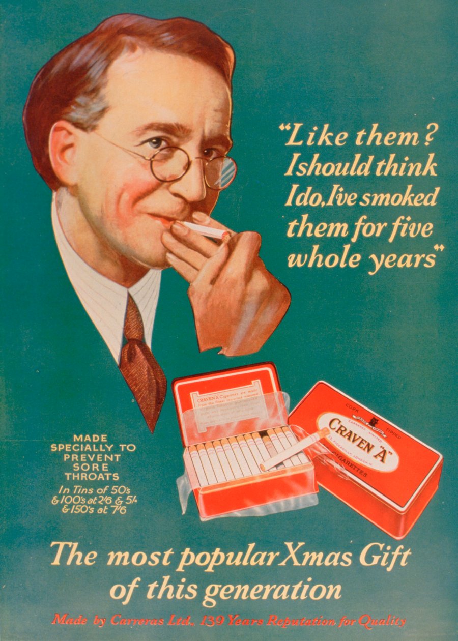 Craven A cigaretta reklámja, 1927 alkotó: Unbekannt
