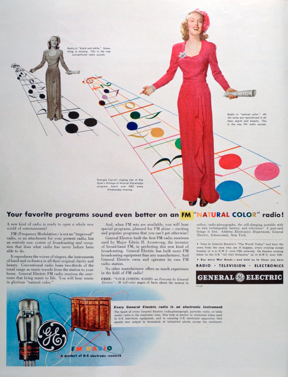 Hirdetés General Electric FM rádiókhoz, 1944 alkotó: Unbekannt