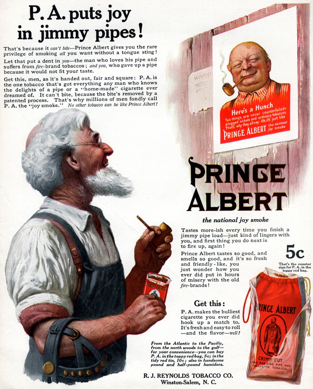 Prince Albert pipadohány reklámja, 1913 alkotó: Unbekannt