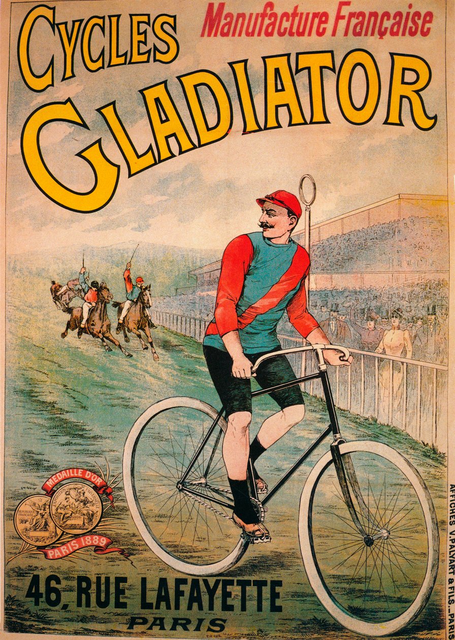 Kerékpárok hirdetése Gladiator kerékpárok, c1900 alkotó: Unbekannt
