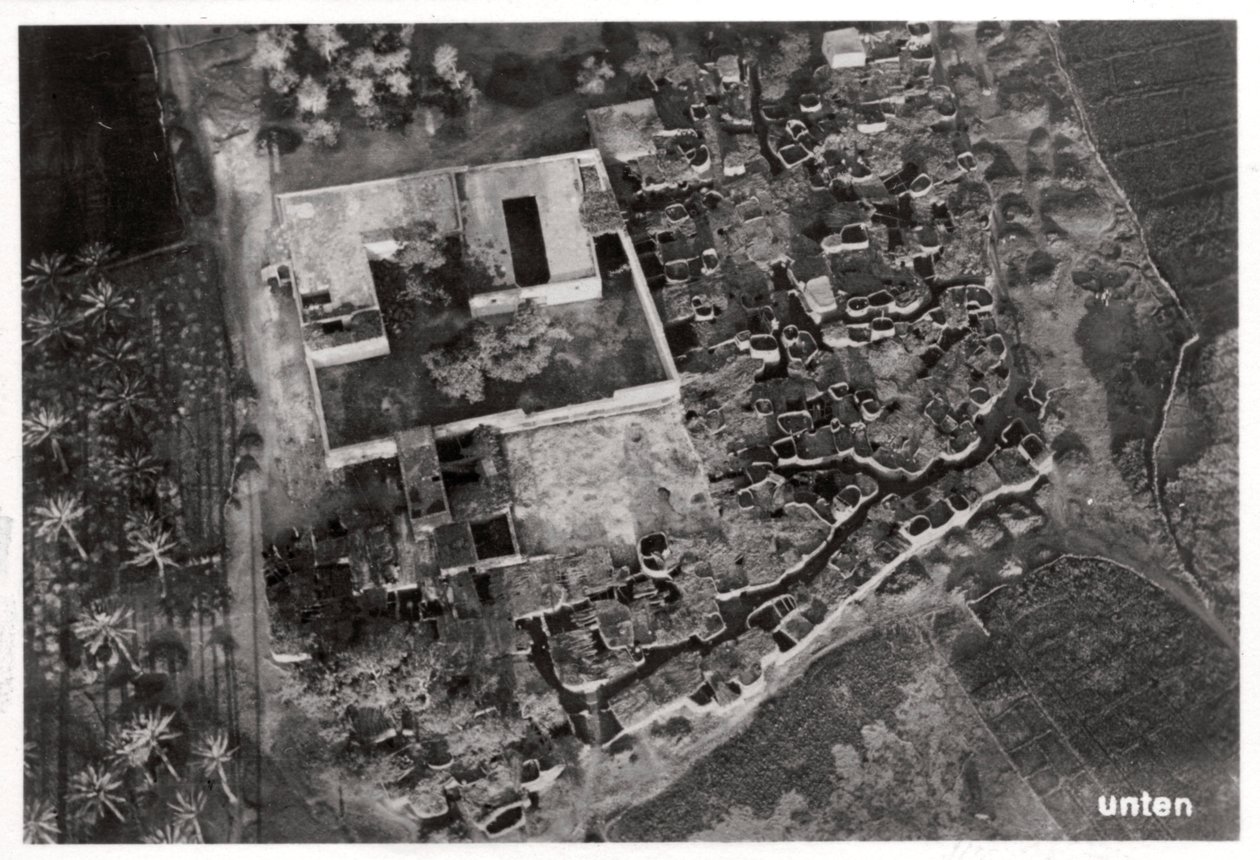 Egy falu légi felvétele, Egyiptom, 1931, 1933 alkotó: Unbekannt