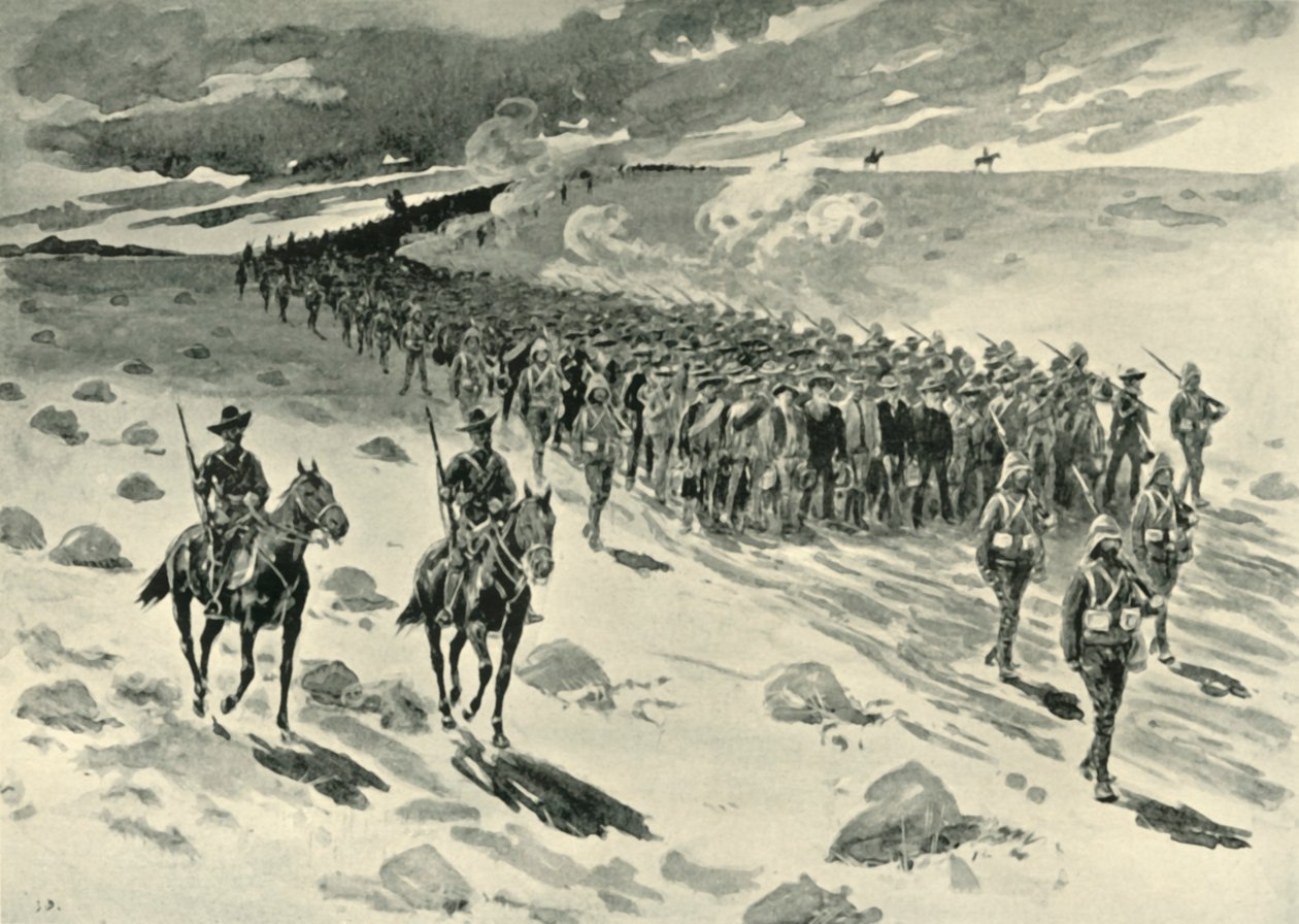 Paardeberg után: Boer Prisoners on the March, 1901. alkotó: Unbekannt