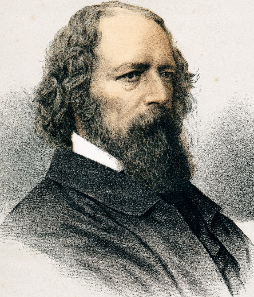Alfred Tennyson, 1. Baron Tennyson, angol költő, 1880 körül alkotó: Unbekannt