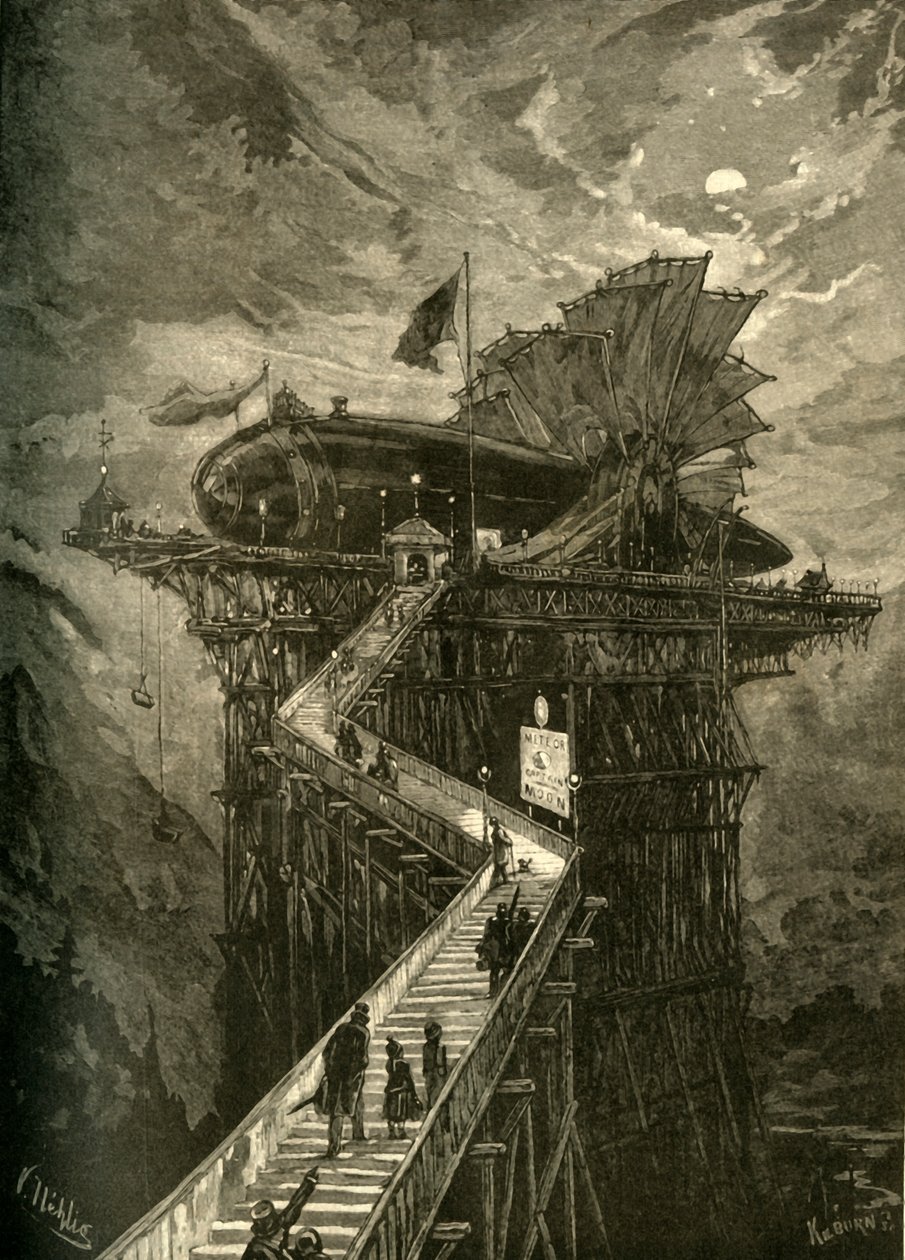 All Aboard for the Moon!, 1881. alkotó: Unbekannt
