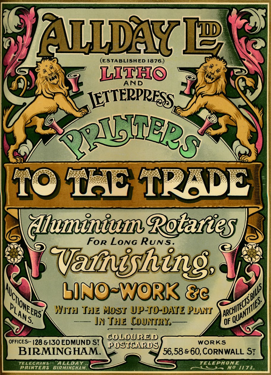 Allday Kft - hirdetés, 1907 alkotó: Unbekannt