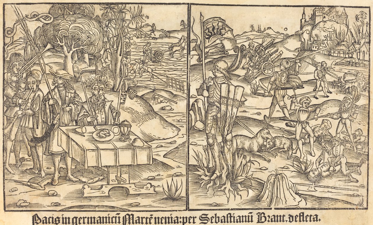 Háború és béke allegóriája, 1499. alkotó: Unbekannt