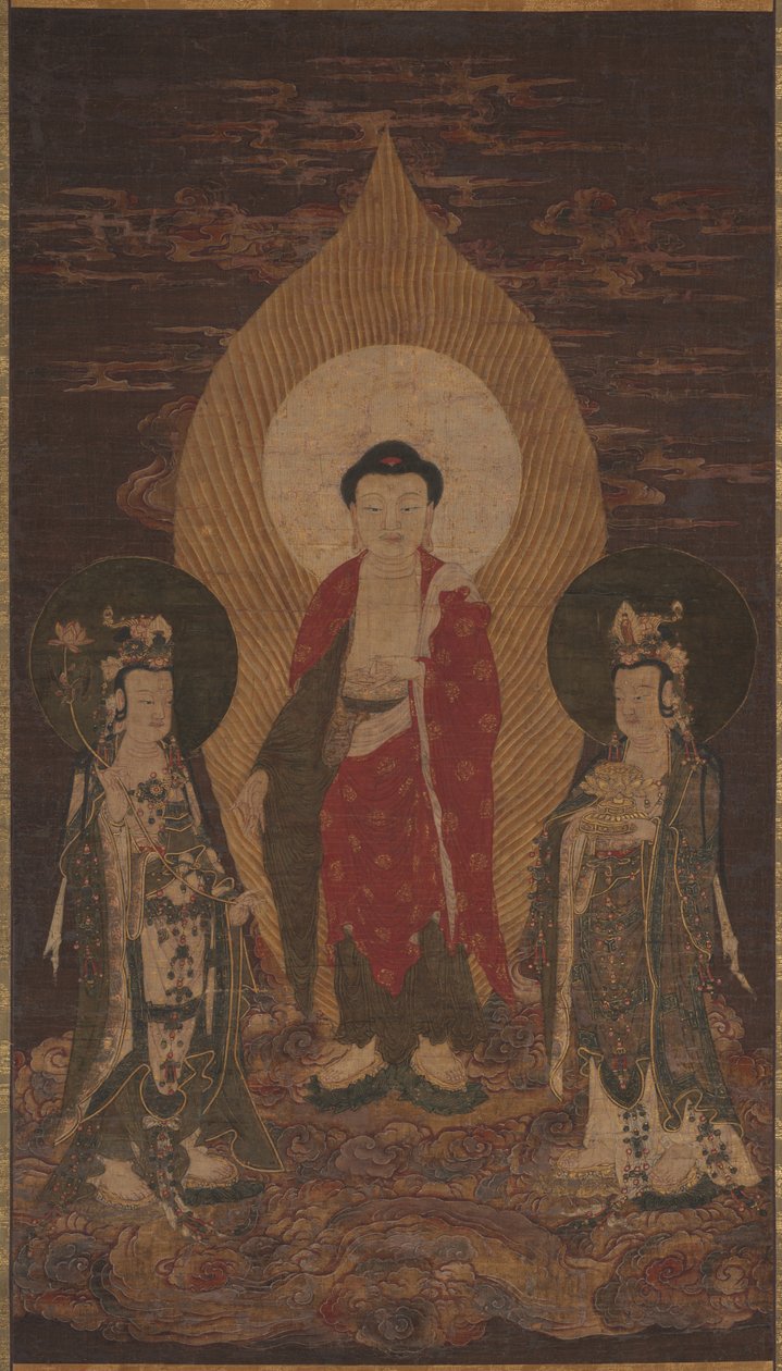 Amitabha Triád, valószínűleg 1400-as évek. alkotó: Unbekannt