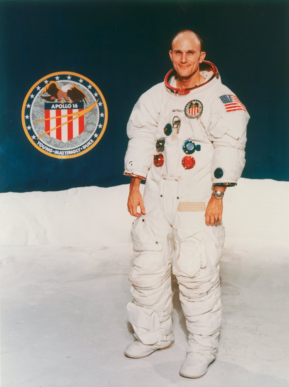 Thomas Mattingly Apollo 16 űrhajós űrruhában, 1971 alkotó: Unbekannt