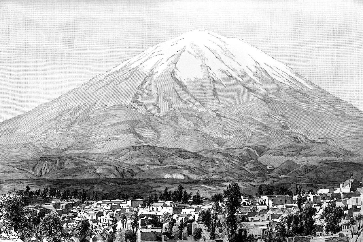 Arequipa és Mount Misti, Peru, 1895 alkotó: Unbekannt