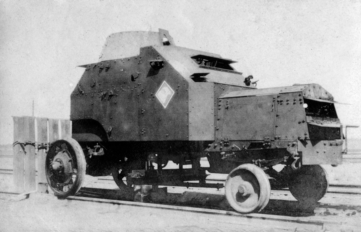 Páncélozott autó sínen, Bagdad, Irak, 1917-1919 alkotó: Unbekannt