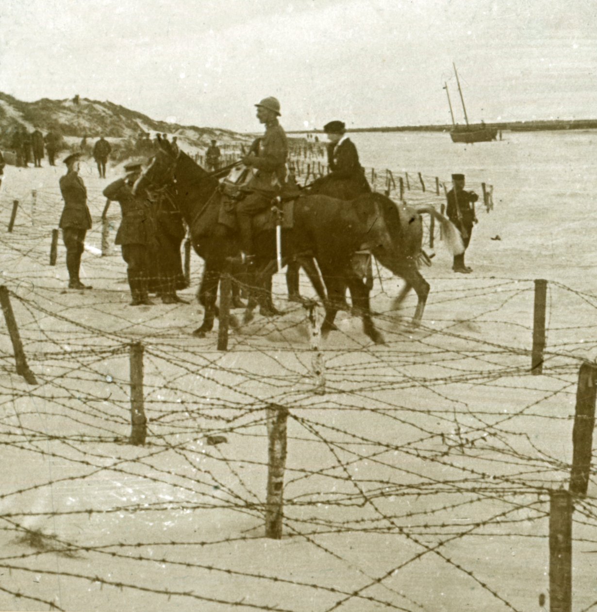 Érkezés La Panne-ba, Flandria, Belgium, 1914-c1918 alkotó: Unbekannt