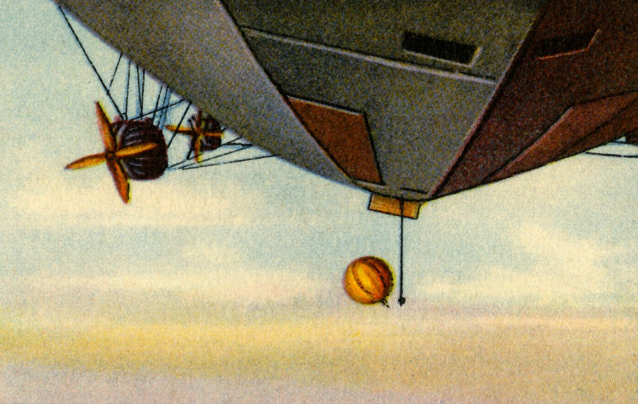 A zeppelin felemelkedése, sarkvidéki expedíció, 1932. alkotó: Unbekannt
