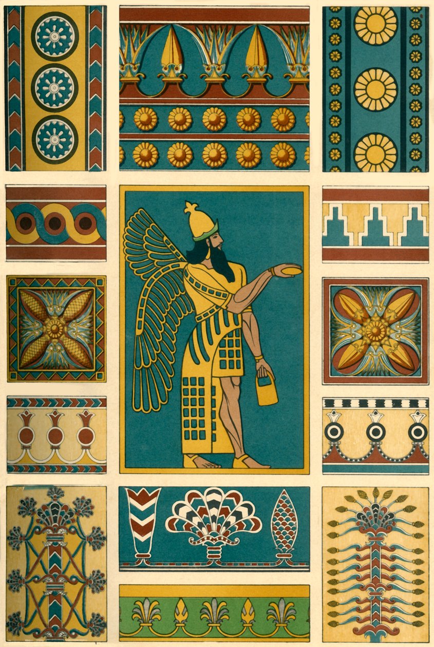 Asszír díszítés, 1898. alkotó: Unbekannt