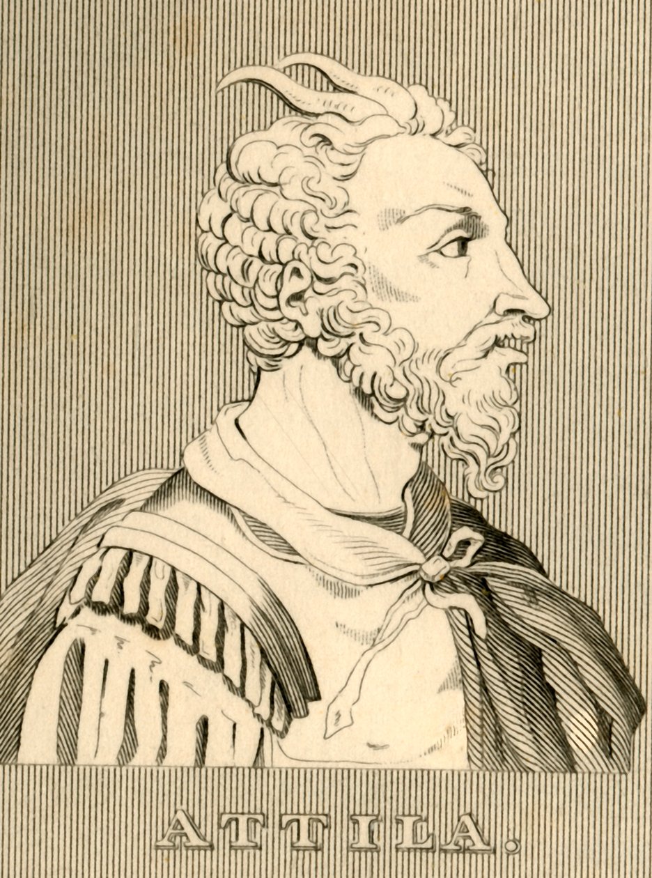 Attila, c406-453, 1830. alkotó: Unbekannt