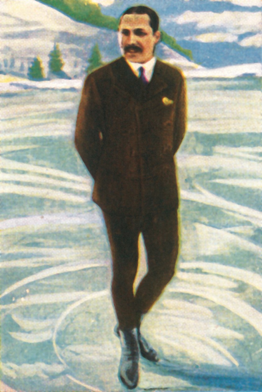 Willi Böckl osztrák műkorcsolyázó, 1928. alkotó: Unbekannt