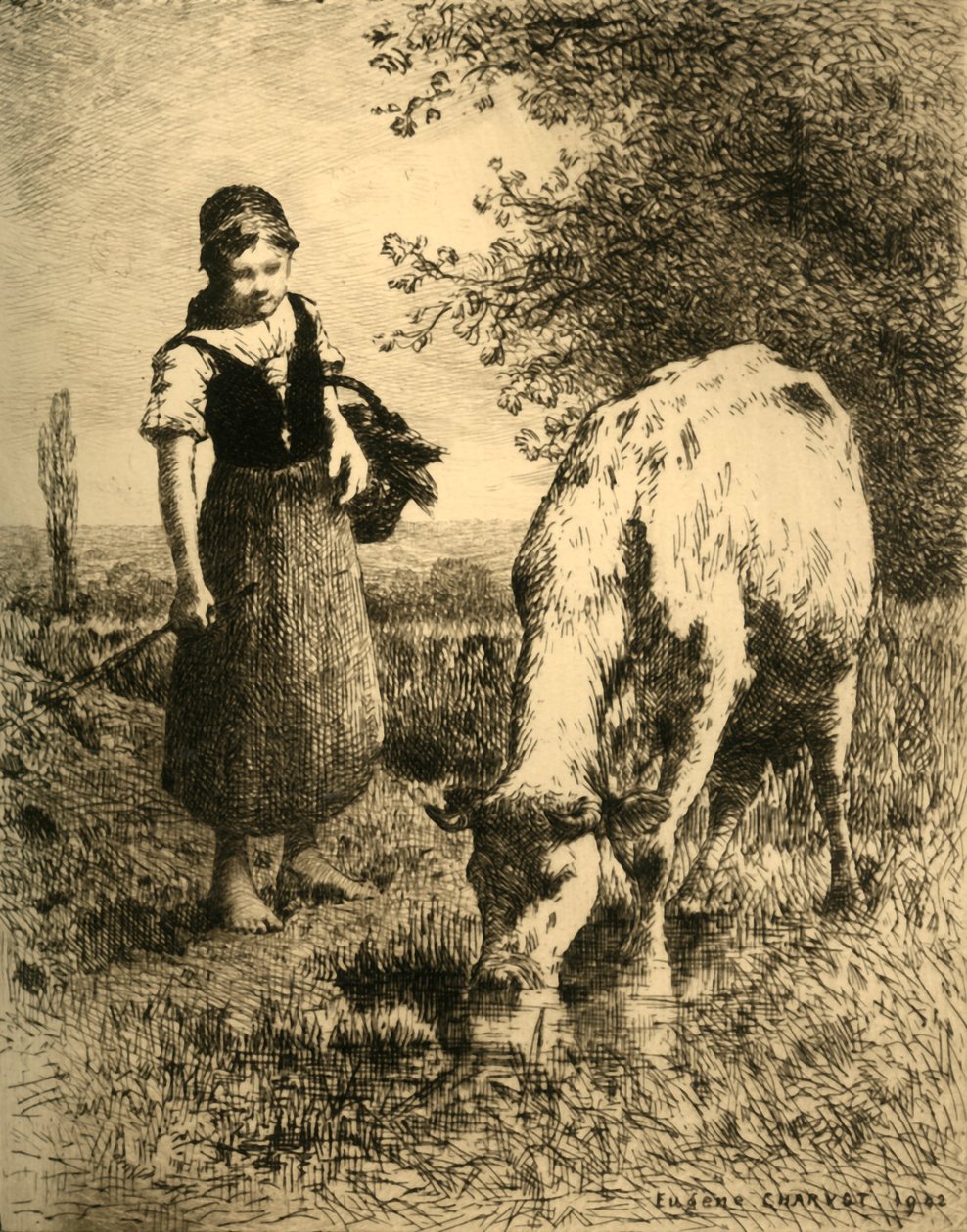 A mezőkön, 1903. alkotó: Unbekannt