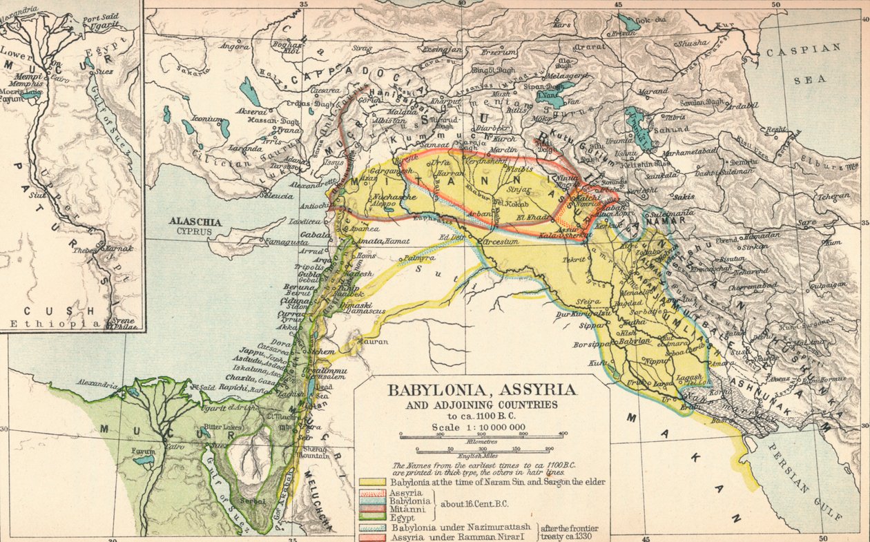 Babilónia, Asszíria és a szomszédos országok, c1902, 1903 alkotó: Unbekannt