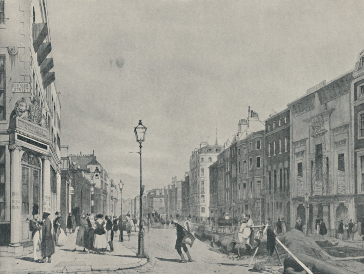 Balloons Over Piccadilly, 1842, 1920 alkotó: Unbekannt