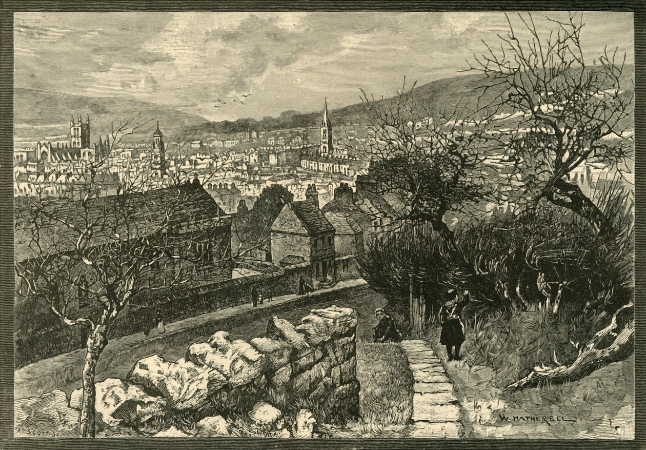 Bath, a Beechen-szikláról, 1898. alkotó: Unbekannt
