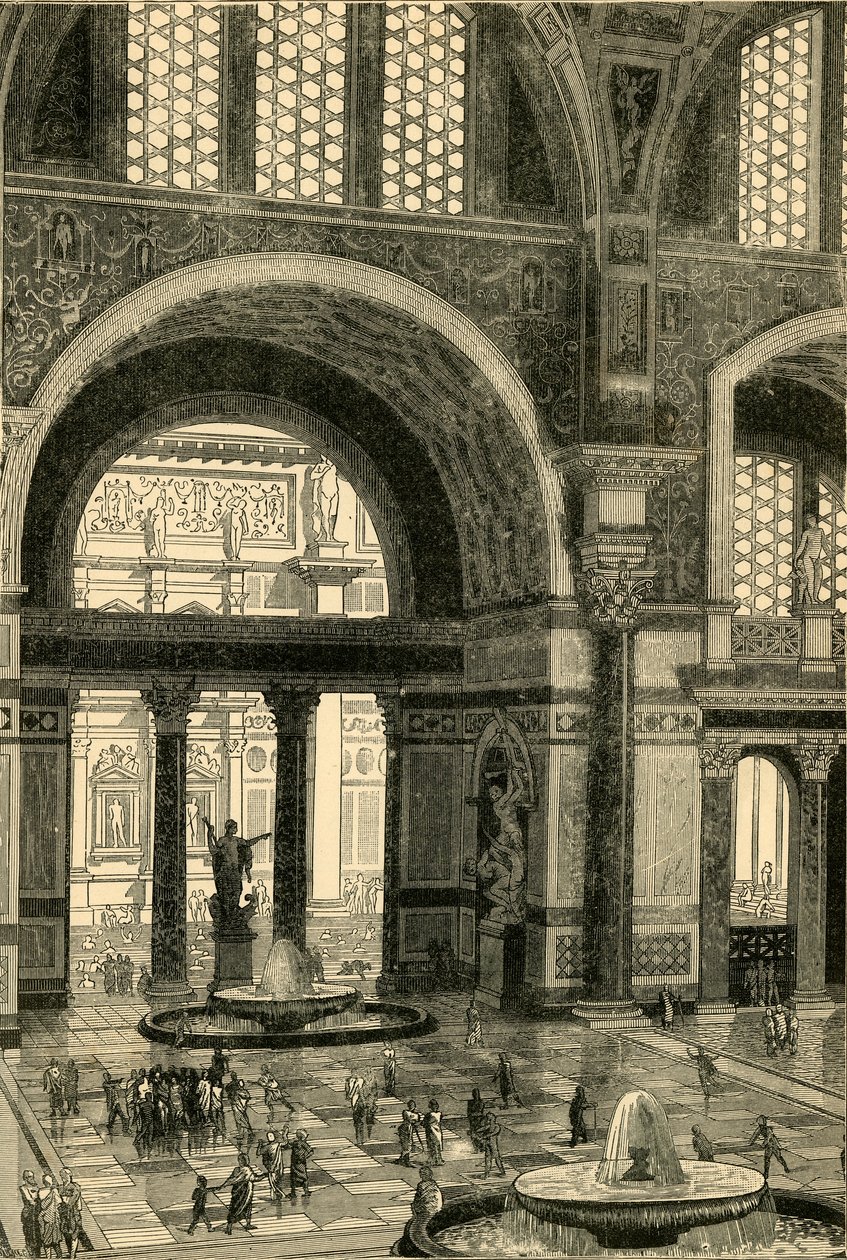 Caracalla fürdőit felújították, 1890. alkotó: Unbekannt