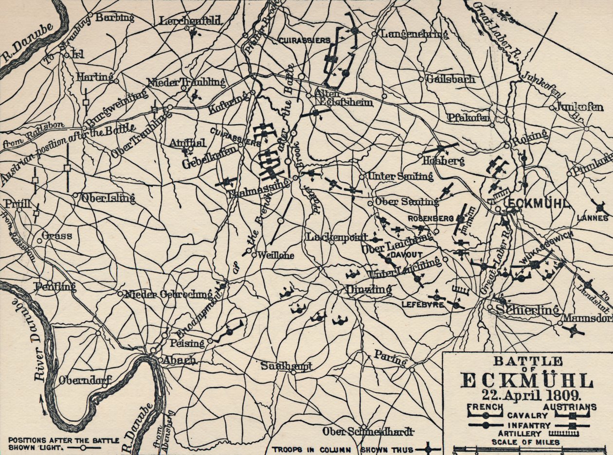 Eckmühli csata, 1809. április 22., 1896. alkotó: Unbekannt