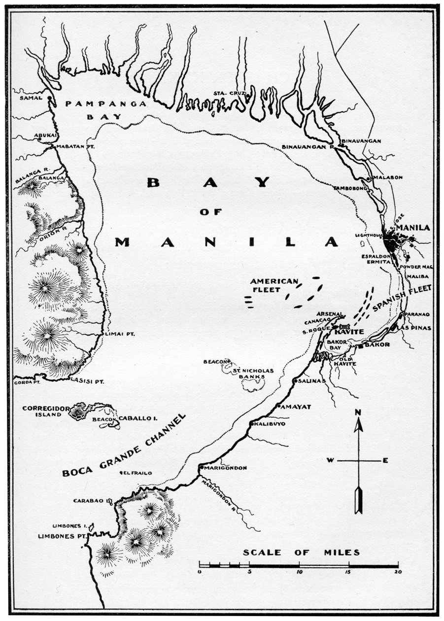 Manila-öböli csata, Fülöp-szigetek, spanyol-amerikai háború, 1898 alkotó: Unbekannt