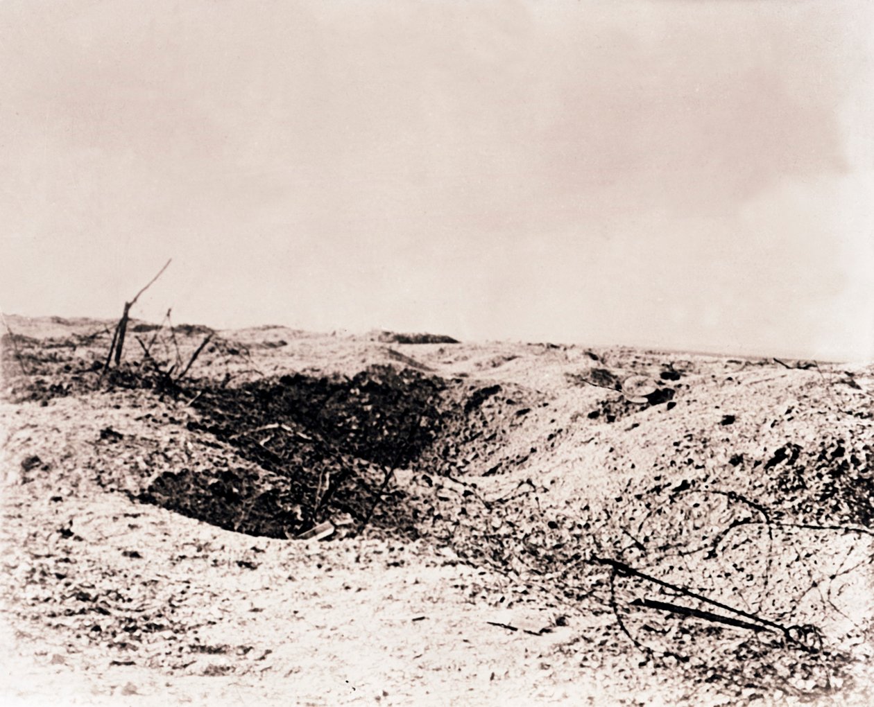 Battlefield, Tahure, Észak-Franciaország, 1914-c1918 alkotó: Unbekannt