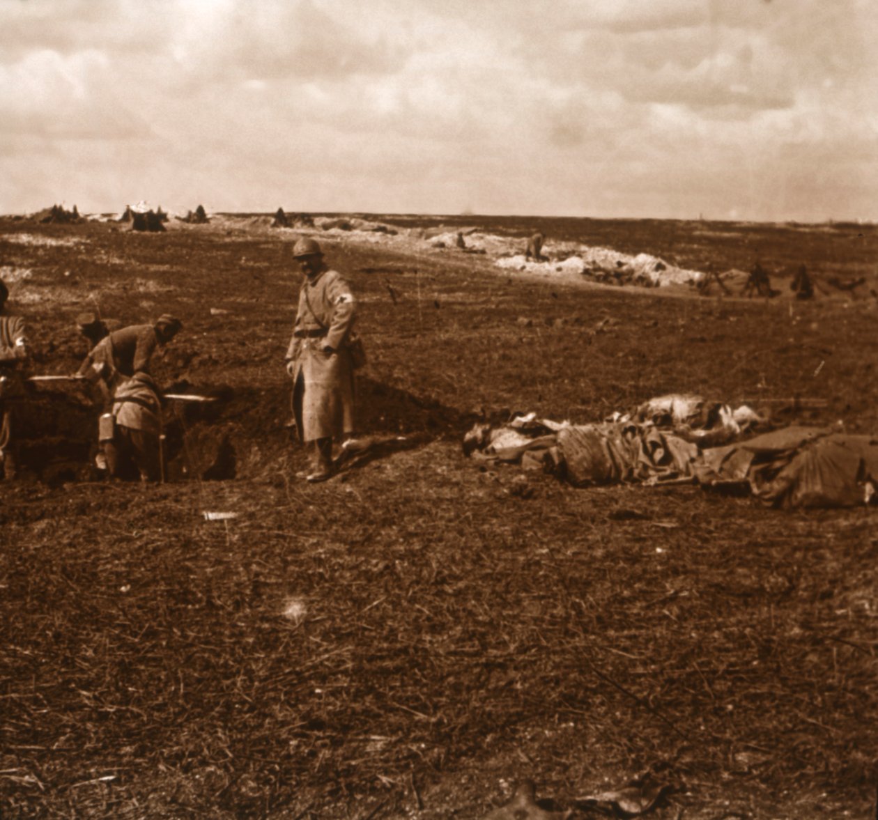 Csatatéri tábor, Lihons, Észak-Franciaország, 1914-c1918 alkotó: Unbekannt