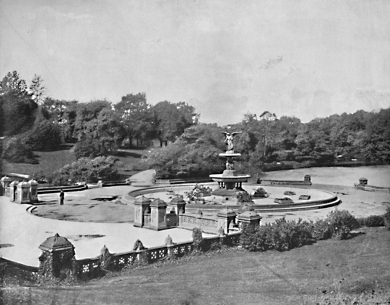 Bethesda Fountain, Central Park, New York, 1897. alkotó: Unbekannt