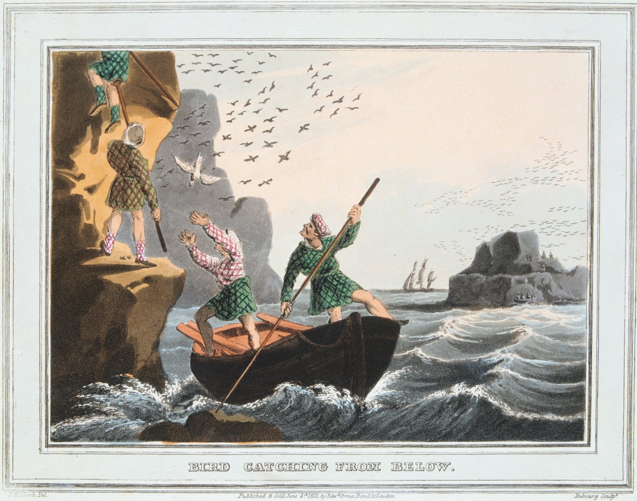 Madárfogás alulról, Shetland-szigetek, 1813 alkotó: Unbekannt