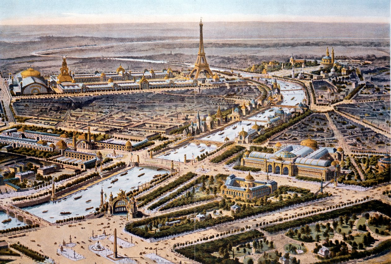 Madártávlat az 1900-as párizsi kiállításról alkotó: Unbekannt