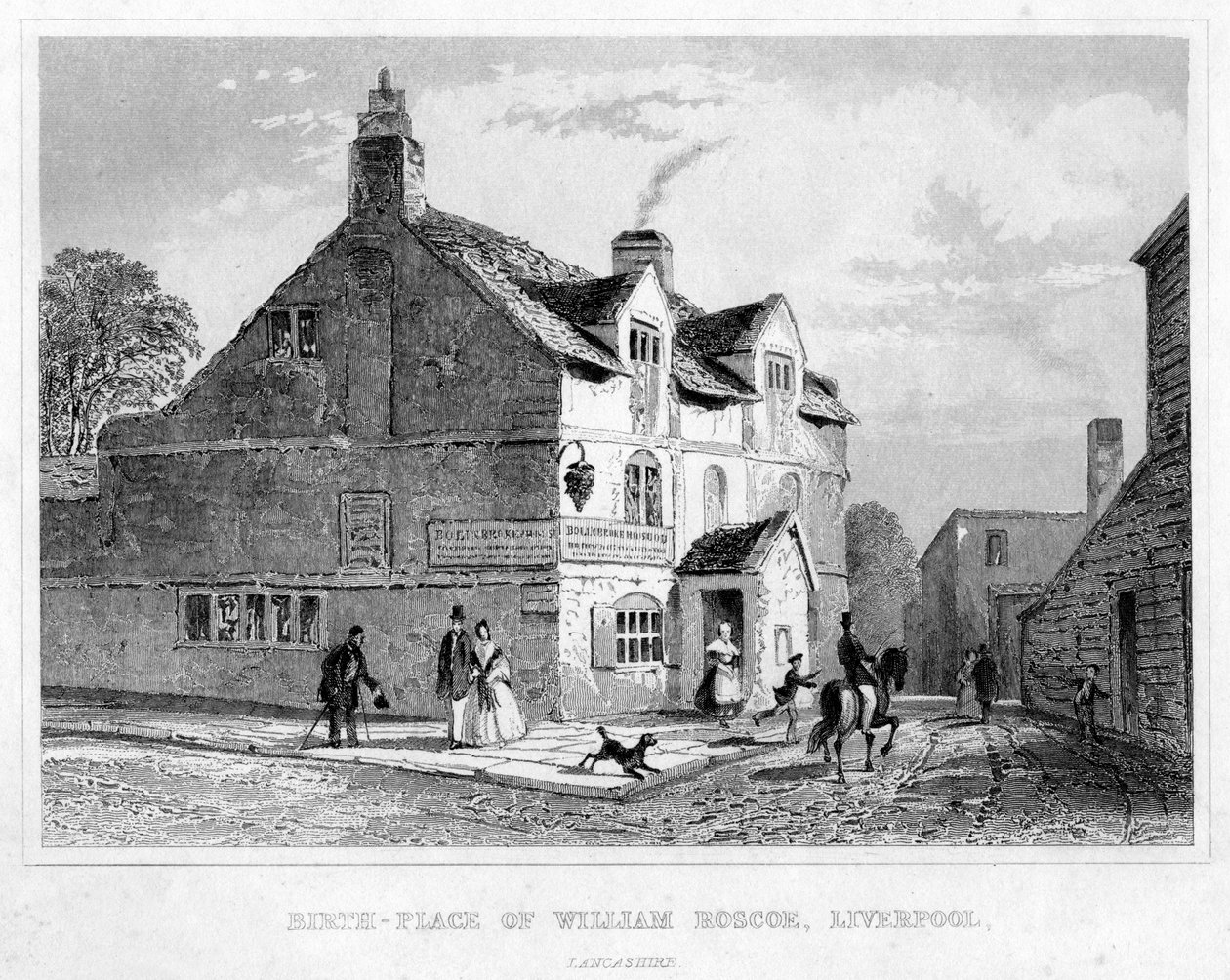 William Roscoe születési helye, Liverpool, Lancashire, 19. század alkotó: Unbekannt