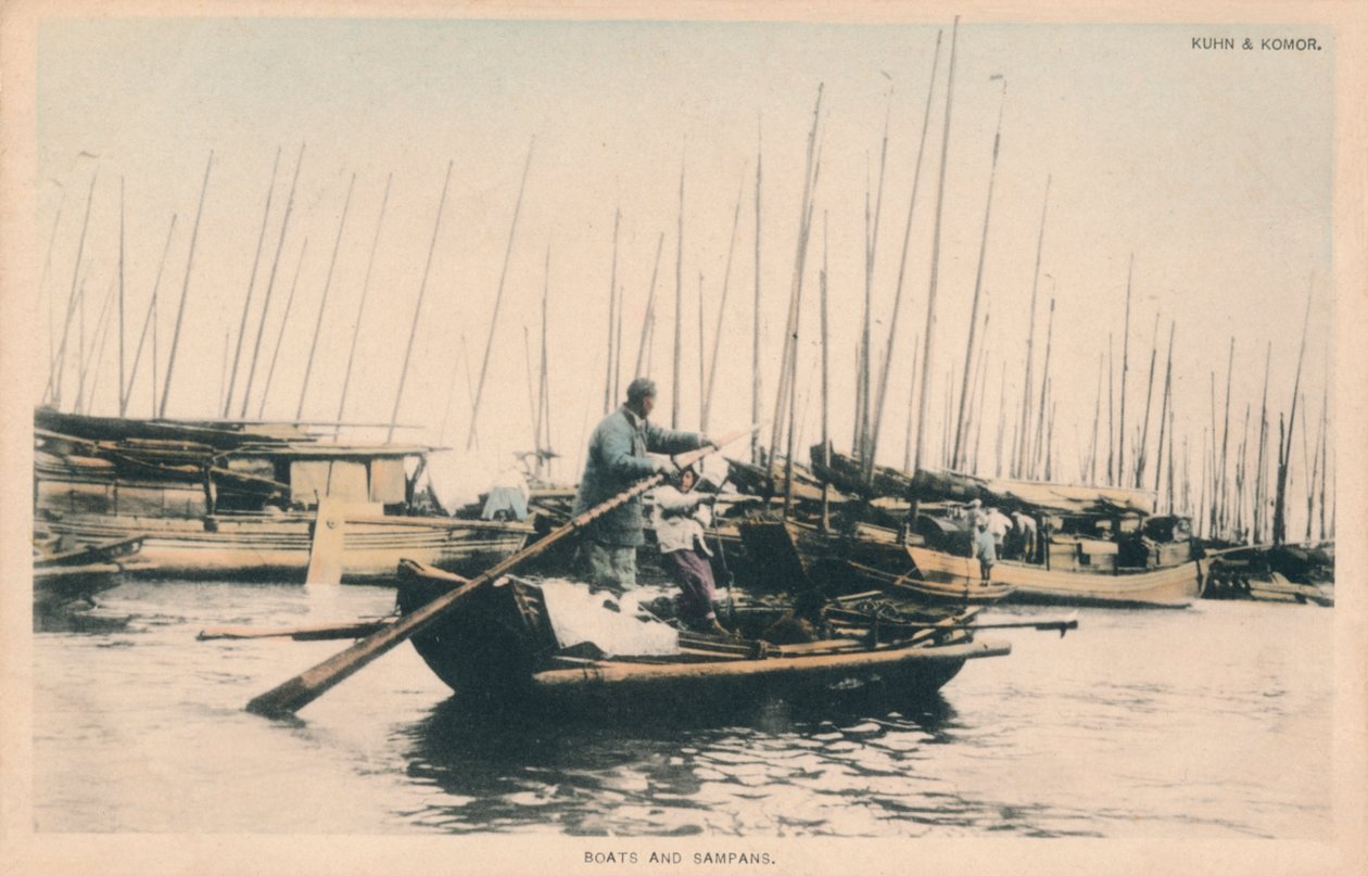 Csónakok és Sampanok, c1910. alkotó: Unbekannt