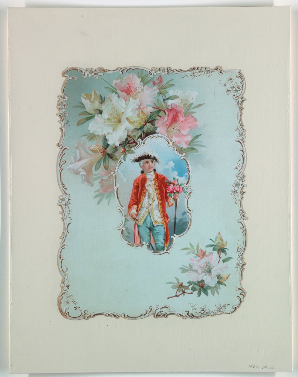 Fiú rózsacsokrot tart, 1880–1910 alkotó: Unbekannt
